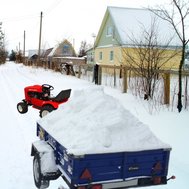 Вывоз снега за пределы своего участка.